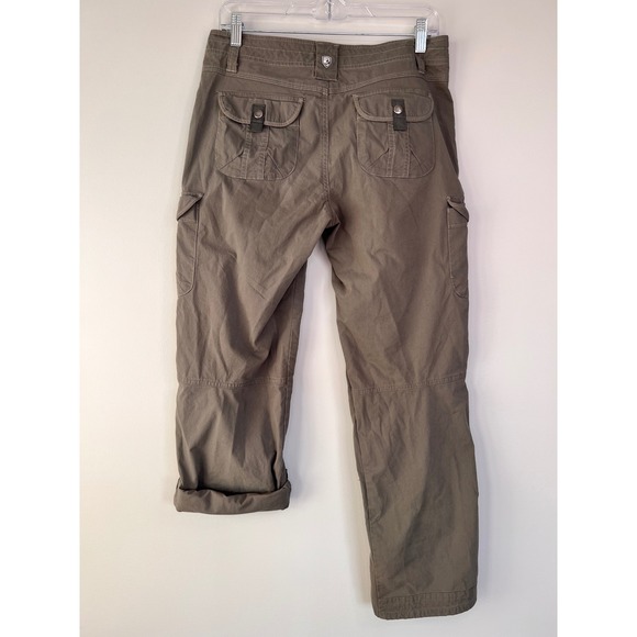 Kuhl Women's Splash Roll Up Hiking Convertible Cargo Pants/Capris‎ Green 6 Short - Picture 5 of 12